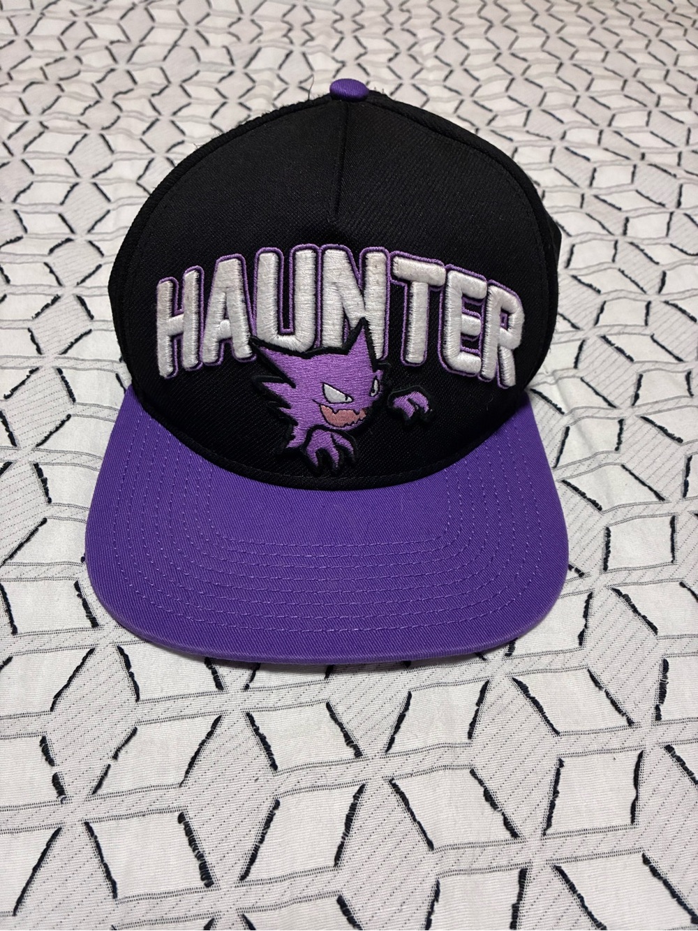 Haunter Snapback Hat - Black and Purple